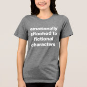 Funny Book Lovers Quote in Moderne Typografie Tri-Blend Shirt (Voorkant)