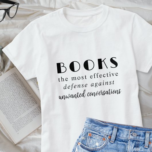 Funny Book Nerd Introvert Bookish Bookworm Gezegde T-shirt