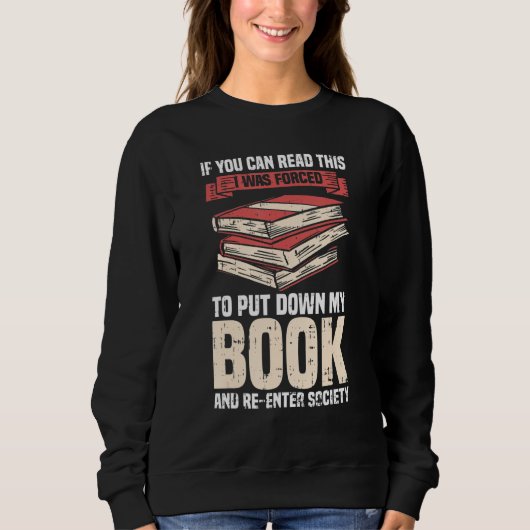 Funny Book Reader, als je dit kunt lezen, zet ik n Trui (Voorkant)