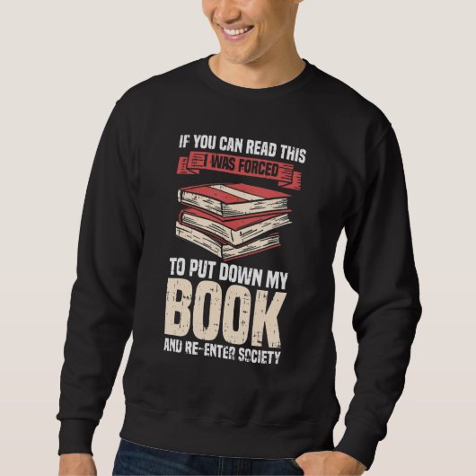 Funny Book Reader, als je dit kunt lezen, zet ik n Trui (Voorkant)