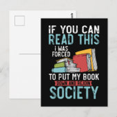 Funny Book Reader Author Novel Reading Briefkaart (Voorkant / Achterkant)