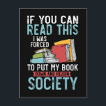Funny Book Reader Author Novel Reading Briefkaart<br><div class="desc">De grappige auteur van de Boeklezer Novel Lezing. Hilarious Bookworm Quotes for Book Lover.</div>