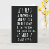 Funny Book Reader Cards For Her Teen Girls Women Kaart (Gele Bloem)