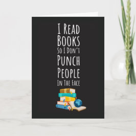 Funny Book Reader Cards Reading Library Nerd Humor Kaart