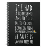 Funny Book Reader For Her Teen Girls Women Reading Notitieboek (Voorkant)