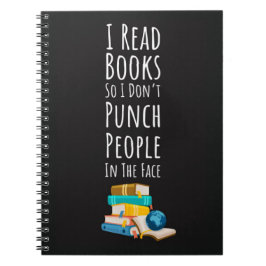 Funny Book Reader Gifts Joke Saying Reading Humor Notitieboek