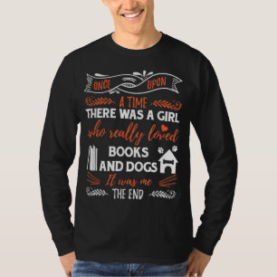 Funny Book Reader Hondenliefhebber Mooi Cute Gift T-shirt