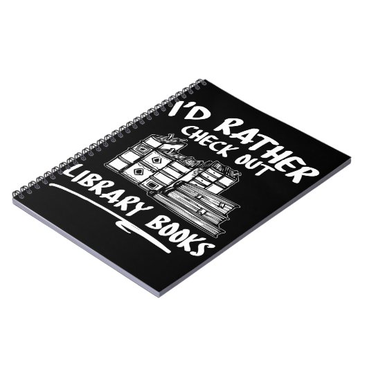 Funny Book Reader Library Apparel Notitieboek (Linkerzijde)