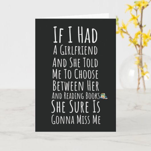 Funny Book Reading Cards For Him Teen Boys Men Kaart (Gele Bloem)