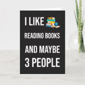 Funny Book Reading Cards Humor Reader Bookworm Kaart (Voorkant)