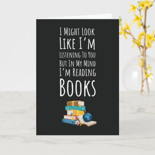 Funny Book Reading Cards Humor Reader Kaart (Gele Bloem)