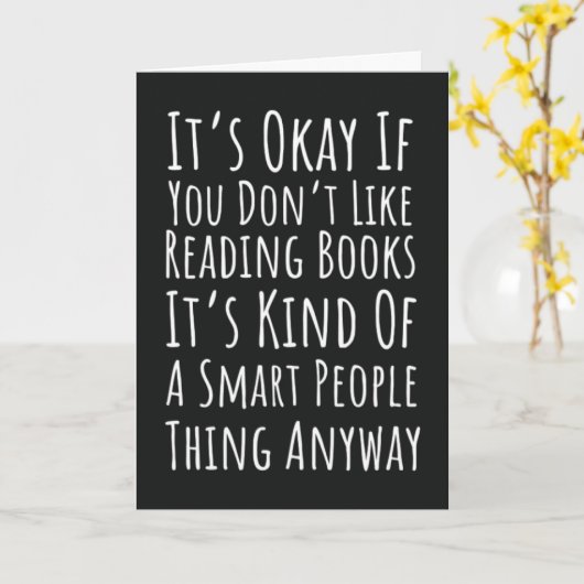 Funny Book Reading Cards Humor Reader Library Kaart (Gele Bloem)