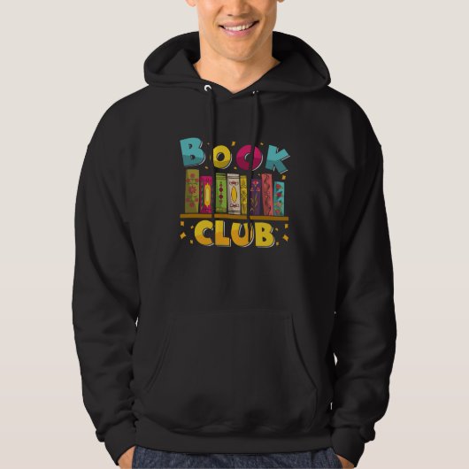Funny Book Reading Club Bookworm Book Discussion C Hoodie (Voorkant)