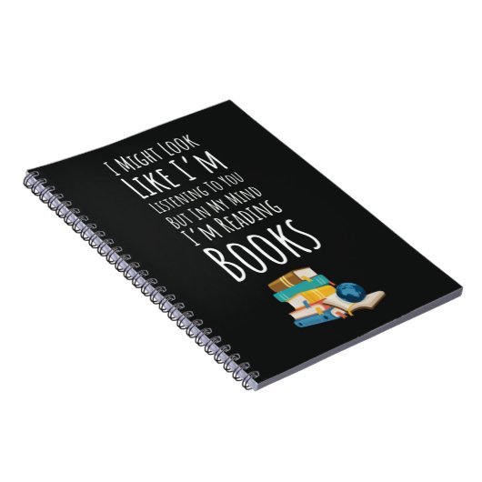 Funny Book Reading Gifts Quote Reader Humor Joke Notitieboek (Rechterzijde)