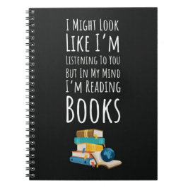 Funny Book Reading Gifts Quote Reader Humor Joke Notitieboek