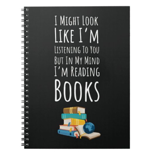 Funny Book Reading Gifts Quote Reader Humor Joke Notitieboek (Voorkant)