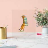 Funny Book Reading Giraffe I Love My Library Acryl Bord (Huwelijk)