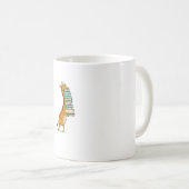 Funny Book Reading Giraffe I Love My Library Koffiemok (Voorkant rechts)