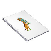 Funny Book Reading Giraffe I Love My Library Notitieboek (Rechterzijde)