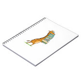 Funny Book Reading Giraffe I Love My Library Notitieboek (Linkerzijde)