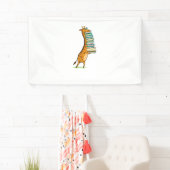 Funny Book Reading Giraffe I Love My Library Spandoek (Insitu)