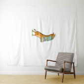 Funny Book Reading Giraffe I Love My Library Wandkleed (In Situ (horizontaal))