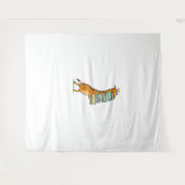 Funny Book Reading Giraffe I Love My Library Wandkleed (Voorkant (horizontaal))