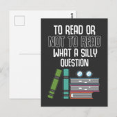 Funny Book Reading Quote Literature Bookworm Briefkaart (Voorkant / Achterkant)