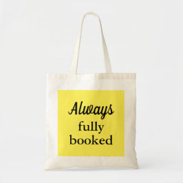Funny book tas,  geel, machinaal wasbaar tote bag