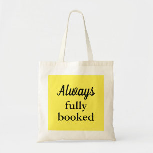Funny book tas, geel, machinaal wasbaar tote bag