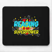 Funny Bookish Nerd Book Addict Design Women's Blac Muismat (Voorkant)