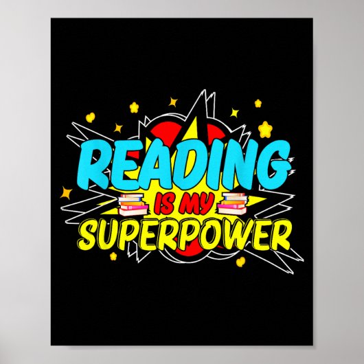 Funny Bookish Nerd Book Addict Design Women's Blac Poster (Voorkant)