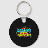 Funny Bookish Nerd Book Addict Design Women's Blac Sleutelhanger (Voorkant)