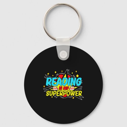 Funny Bookish Nerd Book Addict Design Women's Blac Sleutelhanger (Voorkant)