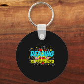 Funny Bookish Nerd Book Addict Design Women's Blac Sleutelhanger (Voorkant)