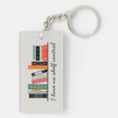Funny Bookish No Shelf Control Sleutelhanger (achterkant)