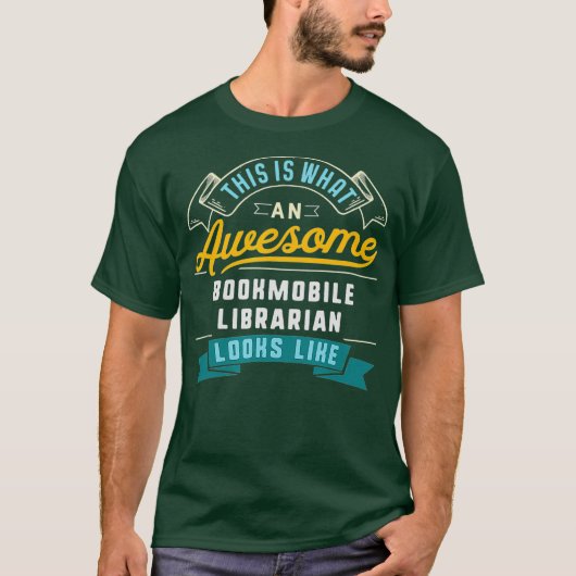 Funny Bookmobile Librarian Awesome Job T-shirt (Voorkant)