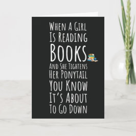 Funny Books Reading Cards For Her Teen Girls Women Kaart