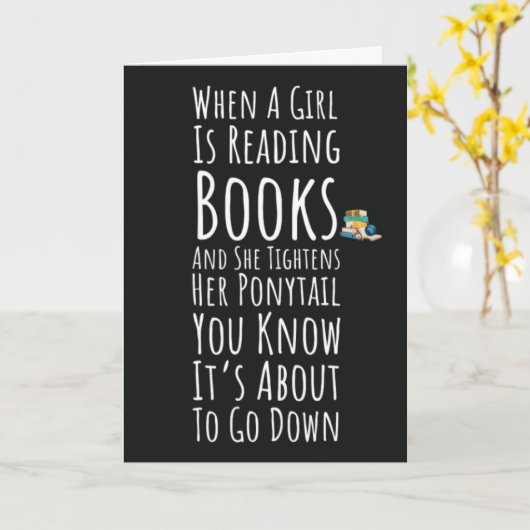 Funny Books Reading Cards For Her Teen Girls Women Kaart (Gele Bloem)