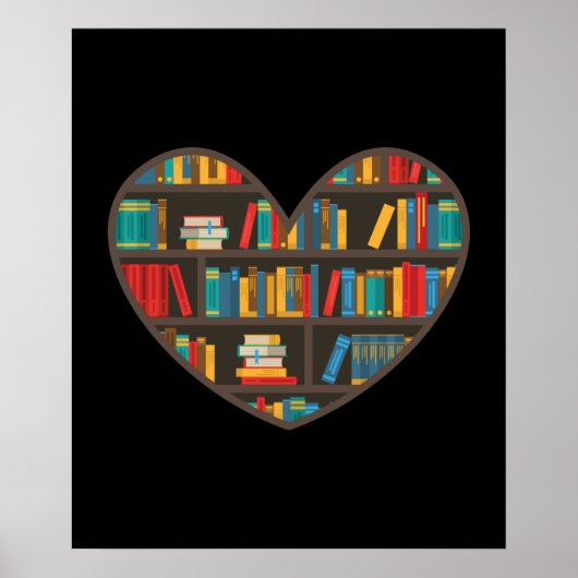 Funny BookShelf Library Poster (Voorkant)