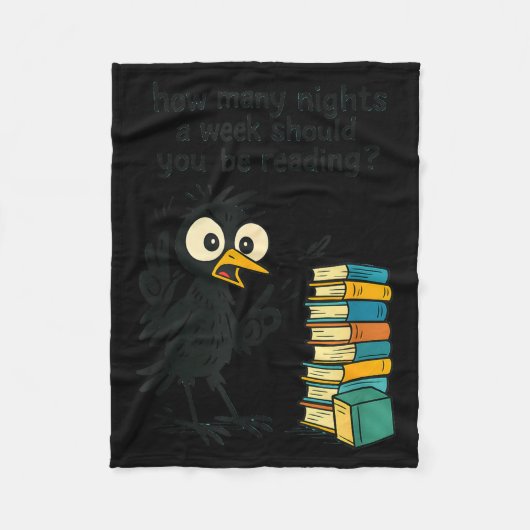 Funny Bookworm 6 7 Meme Design _ Reading Nights Hu Fleece Deken (Voorkant)
