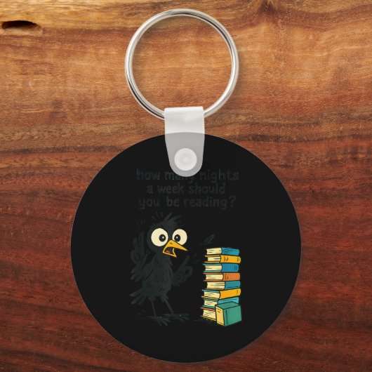 Funny Bookworm 6 7 Meme Design _ Reading Nights Hu Sleutelhanger (Voorkant)