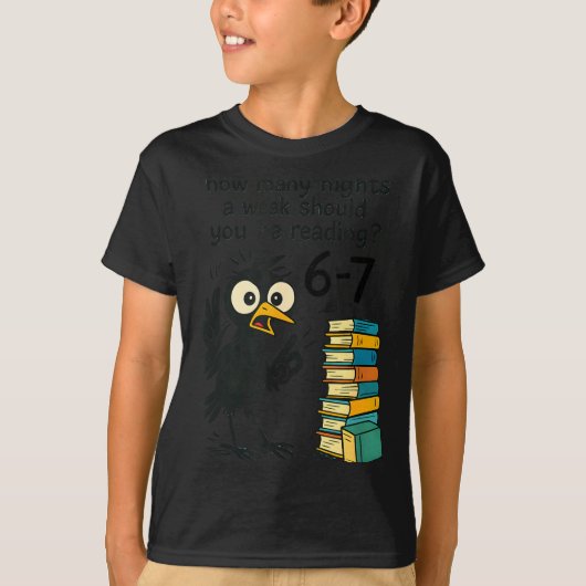 Funny Bookworm 6 7 Meme Design _ Reading Nights Hu T-shirt (Voorkant)