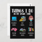 Funny Bookworm Author Novel Reading Book Lover Briefkaart (Voorkant / Achterkant)