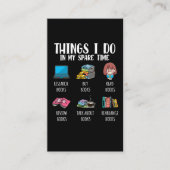 Funny Bookworm Author Novel Reading Book Lover Visitekaartje (Voorkant)