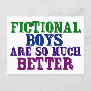 Funny Bookworm Fictional Boys zijn zo veel beter Briefkaart