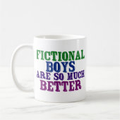 Funny Bookworm Fictional Boys zijn zo veel beter Koffiemok (Links)
