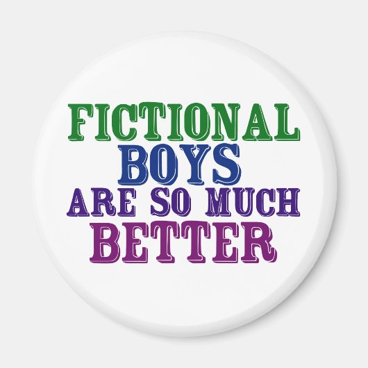 Funny Bookworm Fictional Boys zijn zo veel beter Magneet (Voorkant)