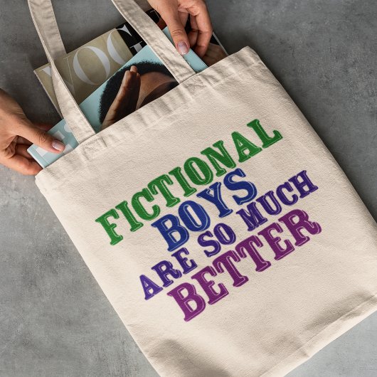 Funny Bookworm Fictional Boys zijn zo veel beter Tote Bag