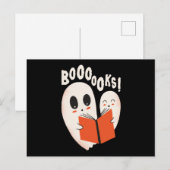 Funny Bookworm Ghost Halloween Costume Booooks Briefkaart (Voorkant / Achterkant)
